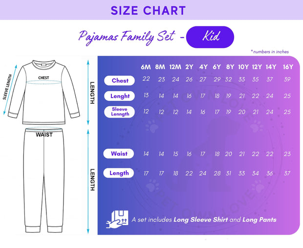 Whimsical Dog Face Pajamas Family Set: Cozy Matching Sleepwear for All Ages | Custom Pajamas Set with Dog Paw | Christmas Gift