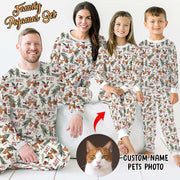 Personalized Family Pajamas Set with Pet Face on it