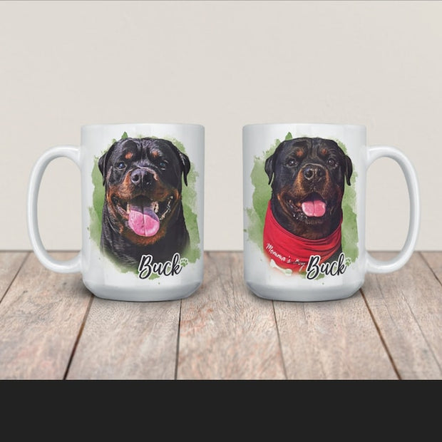 Adorable Dog Print Mug - Perfect Gift for Dog Lovers - Customizable Pet Design