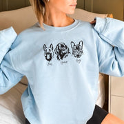 Printed Dog Face Sweatshirt | Unique Canine Portrait Design | Cozy and Stylish
