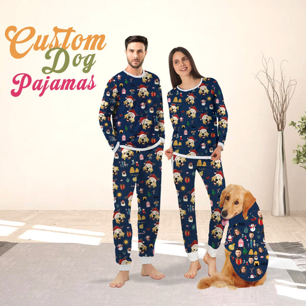 Matching Couple Pajamas with Dog Face