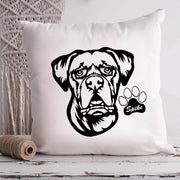 Boxers Custom Pet Throw Pillow, Custom Pet Pillow, Personalized Dog Pillow Bed, Dog Lost Gift - petownlove