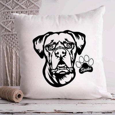 Boxers Custom Pet Throw Pillow, Custom Pet Pillow, Personalized Dog Pillow Bed, Dog Lost Gift - petownlove