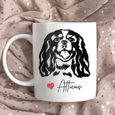 Cavalier King Charles Spaniels Custom Pet Mug, Custom Pet Cup, Personalized Dog Coffee Mug, Dog Memorial Gifts, Gifts for Dog Lovers - petownlove