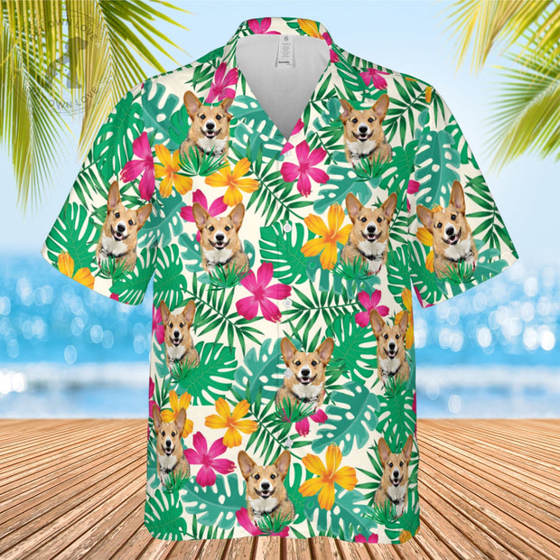 Custom Dog Cat Face Hawaiian Shirts For Men, Hawaiian Outfit For Couple - petownlove