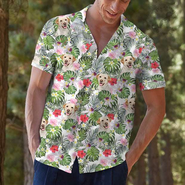 Custom Dog Cat Hawaiian Shirts, Tropical Print Shirts, Hawaiian Style Shirts, Floral Hawaiian Shirt - petownlove