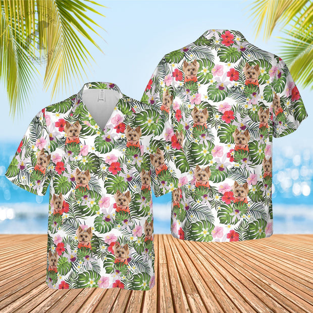 Custom Dog Cat Hawaiian Shirts, Tropical Print Shirts, Hawaiian Style Shirts, Floral Hawaiian Shirt - petownlove