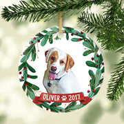 Custom Dog Christmas Ornaments, White Ceramic Ornaments, Unique Christmas Ornaments - petownlove