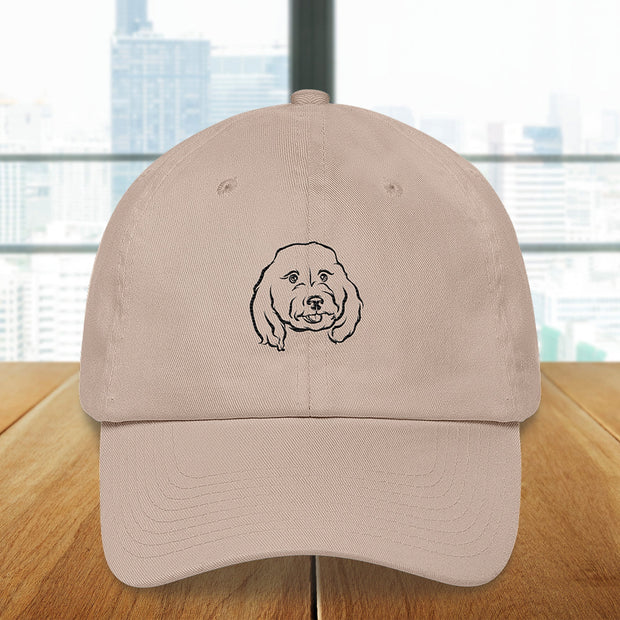 Custom Dog Face Outline Embroidered Hats, Personalized Pet Face Hat Stitching, Personalized Embroidered Baseball Caps - petownlove