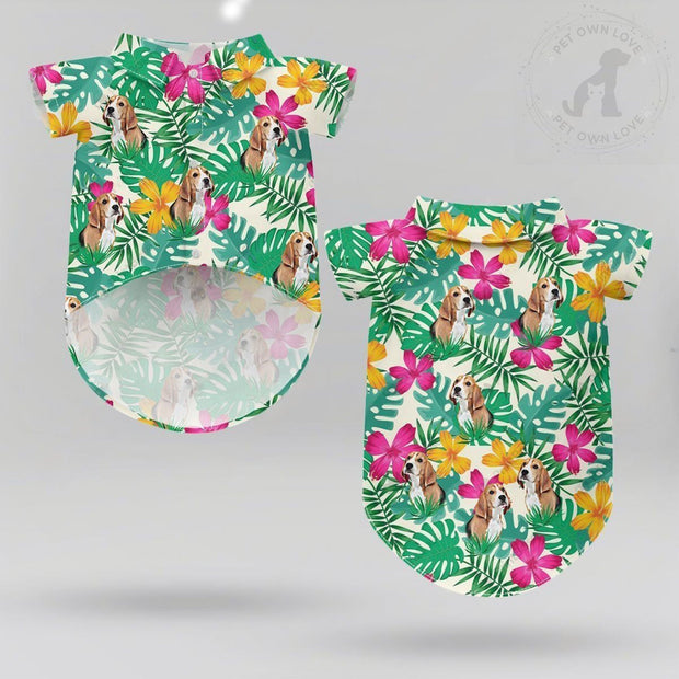 Custom Dog Hawaiian Shirt For Pet, Matching, Matching Hawaiian Outfits - petownlove