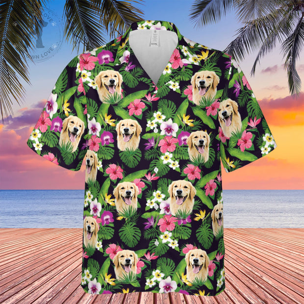 Custom Dog Hawaiian Shirts For Men, Tropical Aloha Shirts For Men - petownlove