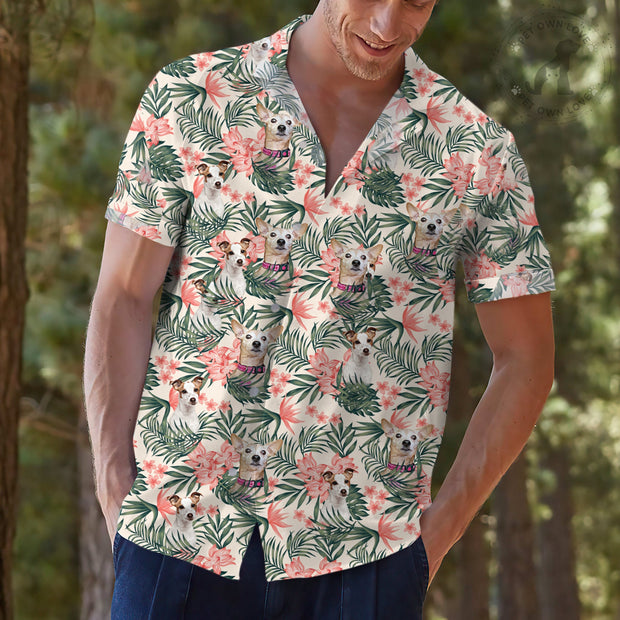Custom Hawaiian Shirts with Dog Face, Unique Floral Hawaiian Shirts Gift and Pet Face - petownlove