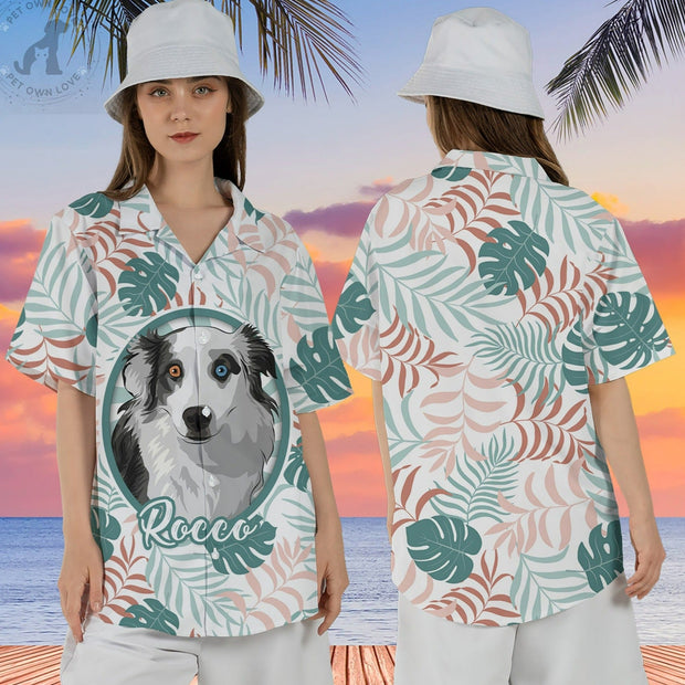 Custom Hawaiian Shirts With Dog Hand-Painted Portrait, Gift For Pet Lover - petownlove