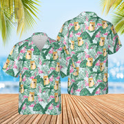 Custom Pet Green Hawaiian Shirt, Cat Hawaiian Shirt, Personalized Honeymoon Gift - petownlove