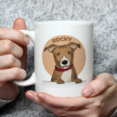 Custom Pet Hand Painting Graphic Print on Mug, Personalized Dog Cat Coffee Mug, Dog Memorial Gifts, Gifts for Dog Lovers - petownlove
