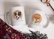 Custom Pet Hand Painting Graphic Print on Mug, Personalized Dog Cat Coffee Mug, Dog Memorial Gifts, Gifts for Dog Lovers - petownlove