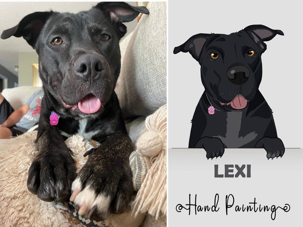 Custom Pet Hand Painting Graphic Print on Mug, Personalized Dog Coffee Mug, Dog Memorial Gifts, Gifts for Dog Lovers - petownlove
