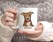 Custom Pet Hand Painting Graphic Print on Mug, Personalized Dog Coffee Mug, Dog Memorial Gifts, Gifts for Dog Lovers - petownlove