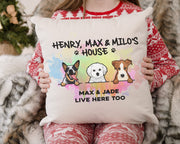 Custom Pet Pillow, Personalized Dog Pillows, Custom Pillow Hand Painting Design - petownlove