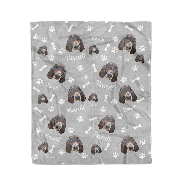 Custom Print Dog Fleece Blanket, Customization Pet Queen King Full Size Blanket, Personalized Family Gift - petownlove