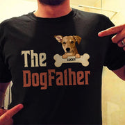 Custom T-Shirt with Dog Face, Dog Father, Personalized Dog Lover Gift - petownlove