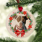 Custom Wooden Maple Dog Christmas Ornament, Xmas Gift for Mom Dad Friend - petownlove