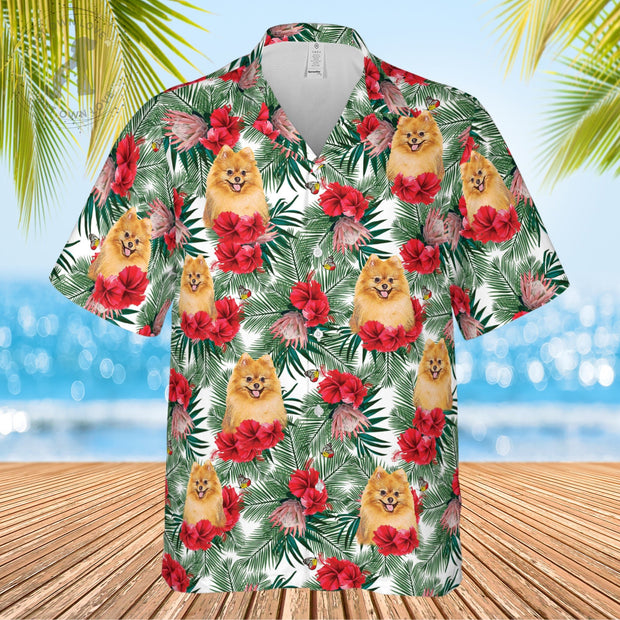 Customized Floral Hawaiian Shirt with Your Dog Face - petownlove