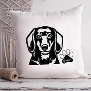 Dachshunds Custom Pet Throw Pillow, Custom Pet Pillow, Personalized Dog Pillow Bed, Dog Lost Gift - petownlove