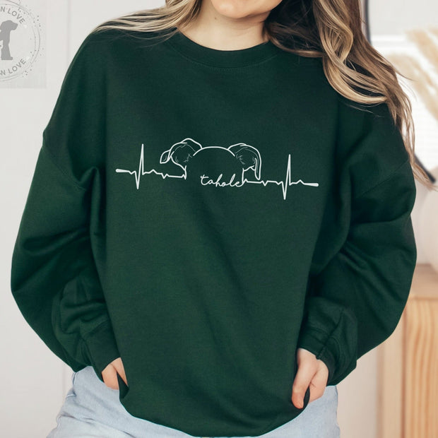 Dog Ears Outline Sweatshirt - Personalized Item For Pet Lovers - petownlove