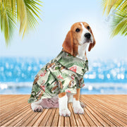 Dog Hawaiian Flamingo Green Shirt Matching With Pet Owner - petownlove