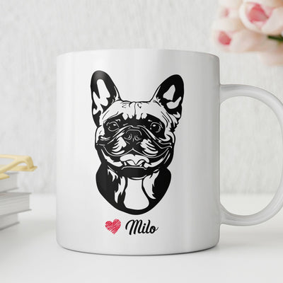 French Bulldog Custom Pet Mug, Custom Pet Cup, Personalized Dog Coffee Mug, Dog Memorial Gifts, Gifts for Dog Lovers - petownlove