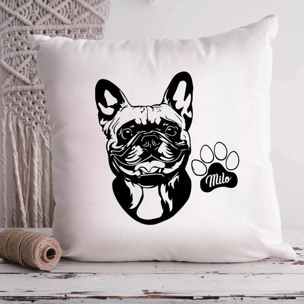 French Bulldog Custom Pet Throw Pillow, Custom Pet Pillow, Personalized Dog Pillow Bed, Dog Lost Gift - petownlove