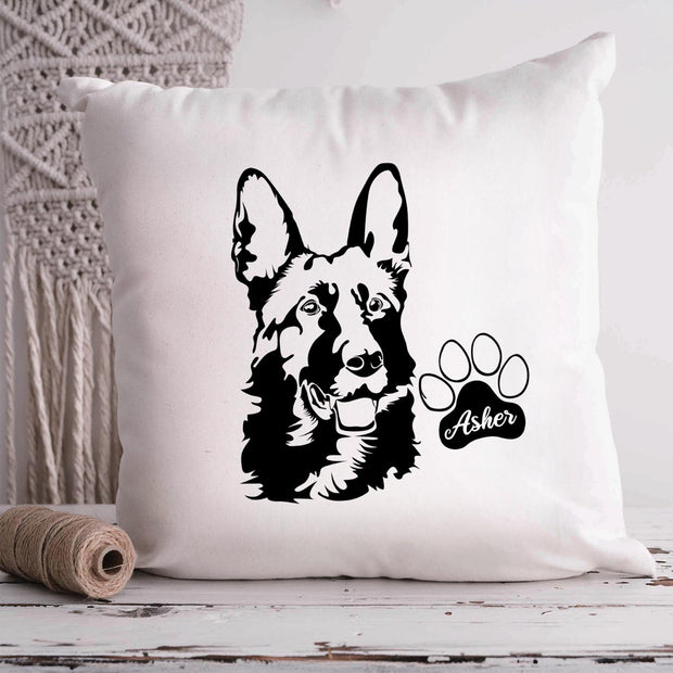 German Shepherd Custom Pet Throw Pillow, Custom Pet Pillow, Personalized Dog Pillow Bed, Dog Lost Gift - petownlove