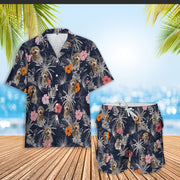 Hawaiian Shirt And Short With Dog Face, Custom Hawaiian Outfit For Men - petownlove