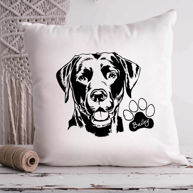 Labrador Retriever Custom Pet Throw Pillow, Custom Pet Pillow, Personalized Dog Pillow Bed, Dog Lost Gift - petownlove