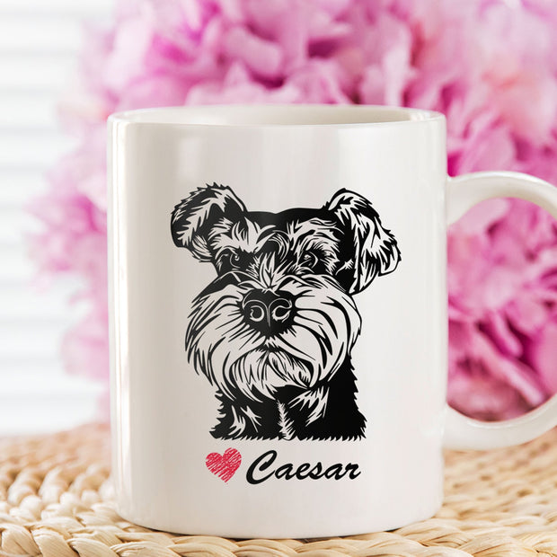Miniature Schnauzers Custom Pet Mug, Custom Pet Cup, Personalized Dog Coffee Mug, Dog Memorial Gifts, Gifts for Dog Lovers - petownlove