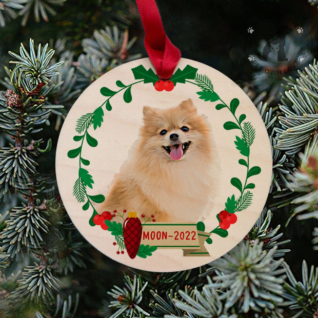 Personalization Wooden Christmas Ornaments, Outdoor Xmas Decor, Dog Christmas Ornaments, Outdoor Christmas Tree Decorations - petownlove