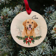 Personalization Wooden Dog Ornament, Christmas Decorations Tree, Personalized Christmas Ornaments, Gift for Dad Mom Friend - petownlove