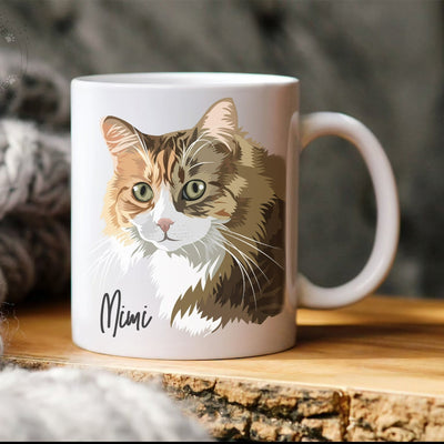 Personalize Dog on Mug, Custom Dog Cat Coffee Mug, Dog Memorial Gifts - petownlove