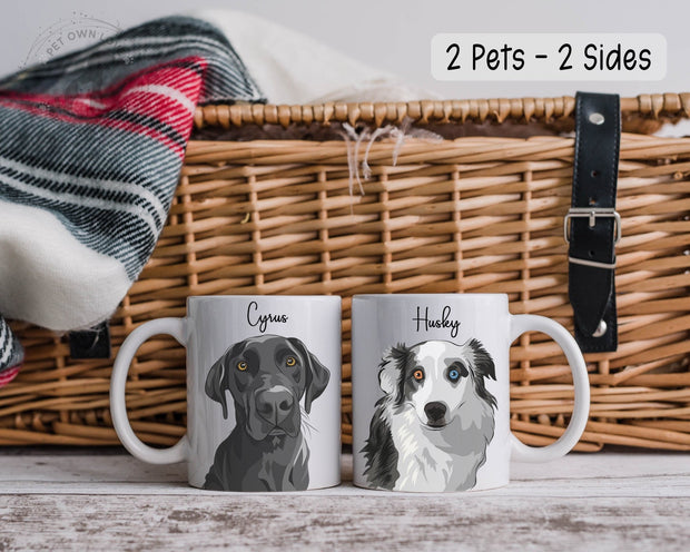 Personalize Dog on Mug, Custom Dog Cat Coffee Mug, Dog Memorial Gifts - petownlove
