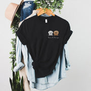 Personalized Dog Face Hand-Painted T-Shirt, Custom Dog Face Print Tee Shirt - petownlove