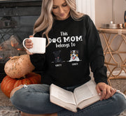 Personalized Dog Sweatshirts for Humans, Custom Dog Sweater, Dog Belong to Mom - petownlove