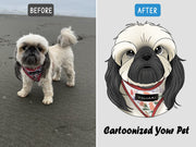 Personalized Hand Painted Dog Portraits T-Shirt, Custom Dog Cartoon Drawing - petownlove