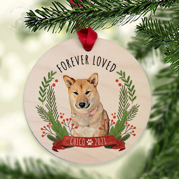 Personalized Tree Christmas Ornament Maple, Custom Dog Ornament, Pet Ornament, Christmas Gift - petownlove