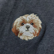 Snuggle Up with Your Best Friend: Custom Pet Face Sweatshirt with Embroidered Pet Portrait