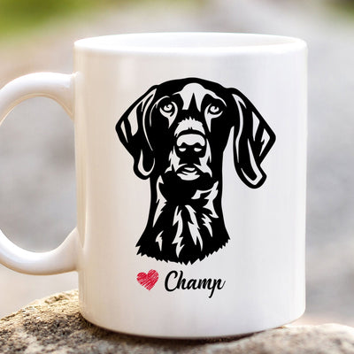 Pointers (German Shorthaired) Custom Pet Mug, Custom Pet Cup, Personalized Dog Coffee Mug, Dog Memorial Gifts, Gifts for Dog Lovers - petownlove
