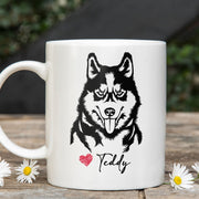Siberian Huskies Custom Pet Mug, Custom Pet Cup, Personalized Dog Coffee Mug, Dog Memorial Gifts, Gifts for Dog Lovers - petownlove