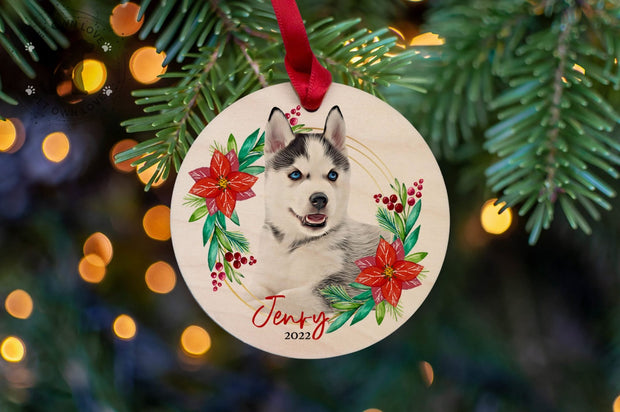 Wooden Personalized Dog Christmas Ornaments, Pet Memorial Ornament - petownlove