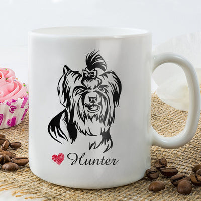 Yorkshire Terrier Custom Pet Mug, Custom Pet Cup, Personalized Dog Coffee Mug, Dog Memorial Gifts, Gifts for Dog Lovers - petownlove